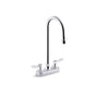 Kohler - Triton Bowe 1.0 gpm centerset bathroom sink faucet with laminar flow, gooseneck spout and lever handles, drain not included - Polished Chrome