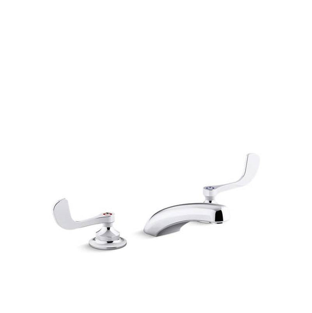 Kohler - Triton Bowe 1.0 gpm widespread bathroom sink faucet with laminar flow and wristblade handles, drain not included - Polished Chrome