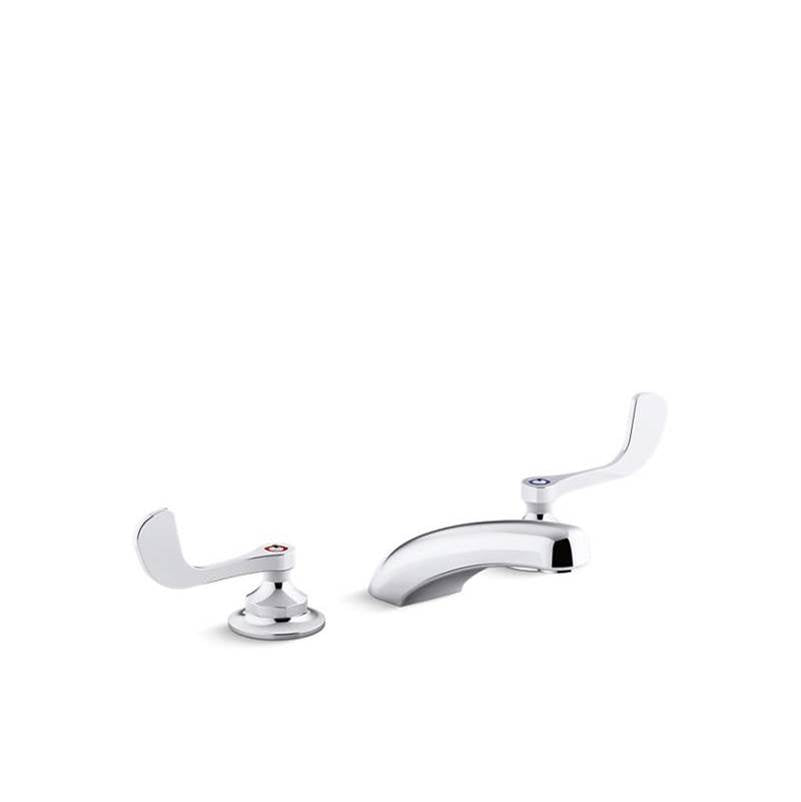Kohler - Triton Bowe 0.5 gpm widespread bathroom sink faucet with laminar flow and wristblade handles, drain not included - Polished Chrome