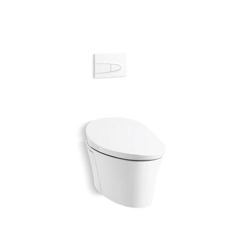 Kohler - Veil Wall-hung compact elongated smart toilet bowl, dual-flush - White