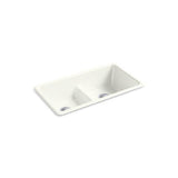 Kohler - Iron/Tones Smart Divide 33'' top-/undermount double-bowl kitchen sink - Dune