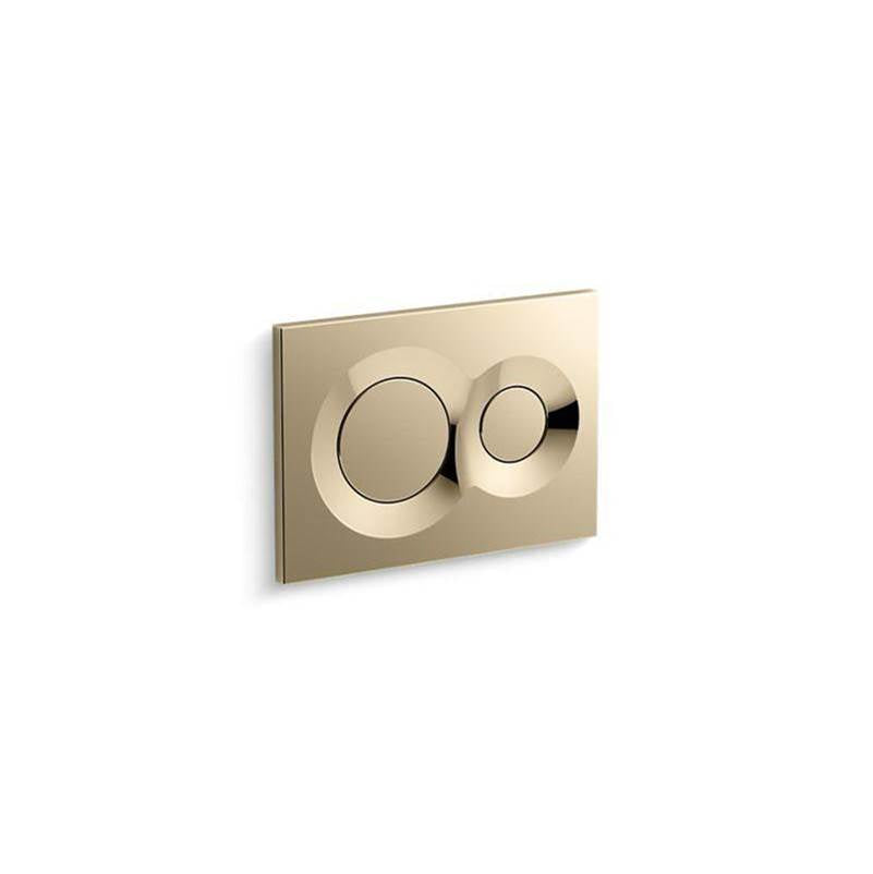 Kohler - Lynk Flush actuator plate for 2''x 4'' in-wall tank and carrier system - Vibrant French Gold