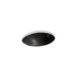 Kohler - Shagreen Caxton 19-1/4'' oval undermount bathroom sink, no overflow - Ebony Pearl