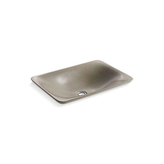 Kohler - Shagreen Carillon 21-1/4'' rectangular drop-in bathroom sink, no overflow - Oyster Pearl