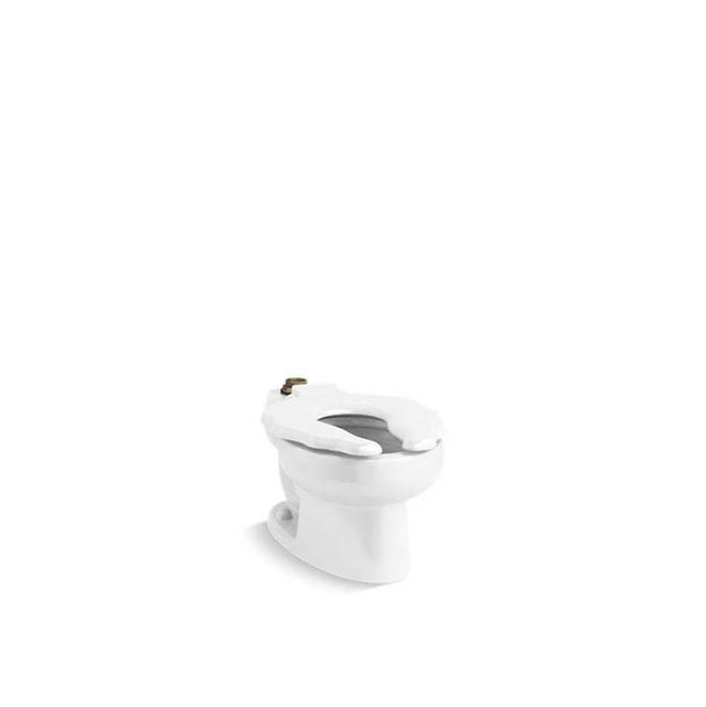 Kohler - PrimaryE Elongated floor-mount flushometer bowl, antimicrobial finish - White