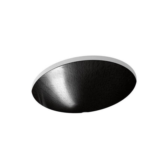 Kohler - SartorialE Herringbone Caxton 19-1/4'' oval undermount bathroom sink, no overflow - Black Sartorial Herringbone