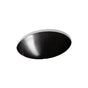 Kohler - SartorialE Herringbone Caxton 19-1/4'' oval undermount bathroom sink, no overflow - Black Sartorial Herringbone