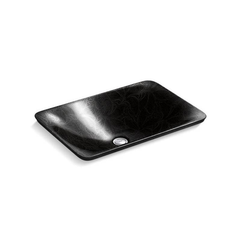 Kohler - SartorialE Paisley Carillon 21'' rectangular drop-in bathroom sink, no overflow - Black Sartorial Paisley