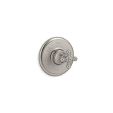 Kohler - Artifacts Rite-Temp valve trim with cross handle - Vibrant Brushed Nickel