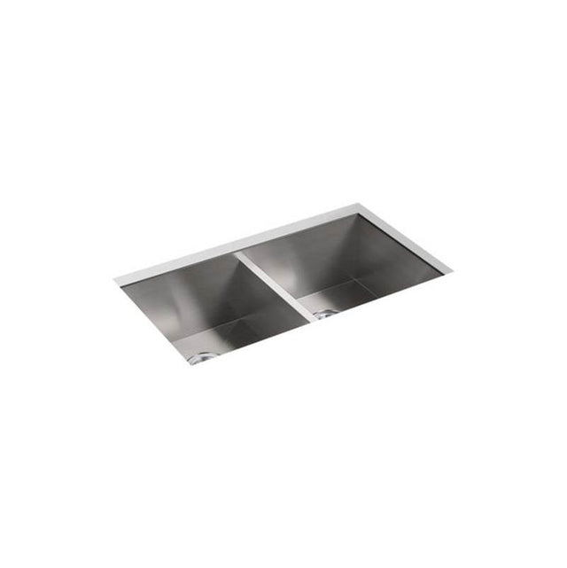 Kohler - Lyric 32'' undermount double-bowl kitchen sink - Stainless Steel