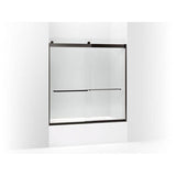 Kohler - Levity Sliding bath door, 62'' H x 56-5/8 - 59-5/8'' W, with 1/4'' thick Crystal Clear glass - Anodized Dark Bronze