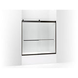 Kohler - Levity Sliding bath door, 59-3/4'' H x 56-5/8 - 59-5/8'' W, with 1/4'' thick Crystal Clear glass - Anodized Dark Bronze