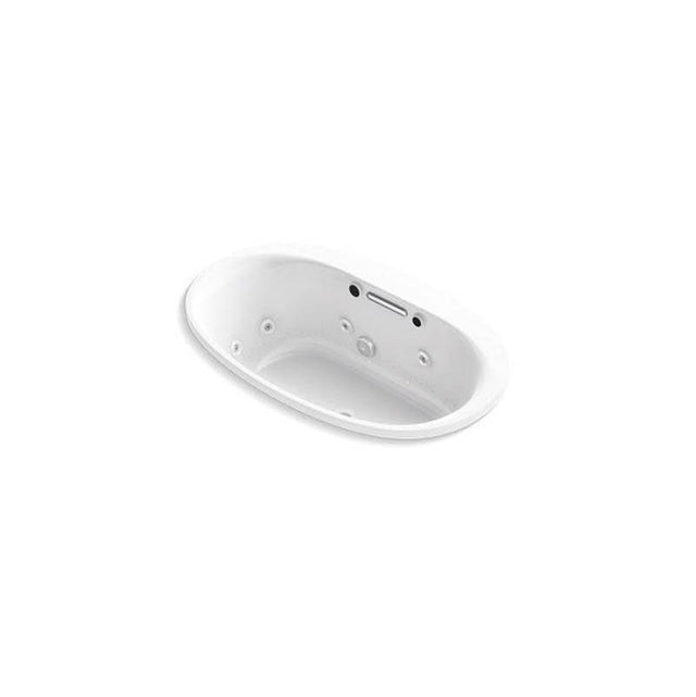 Kohler - Underscore 59-3/4'' x 35-3/4'' drop-in Heated BubbleMassageE air bath with whirlpool - White