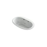 Kohler - Underscore 59-3/4'' x 35-3/4'' drop-in Heated BubbleMassageE air bath with whirlpool - Ice Grey