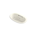 Kohler - Underscore 59-3/4'' x 35-3/4'' drop-in Heated BubbleMassageE air bath with whirlpool - Biscuit