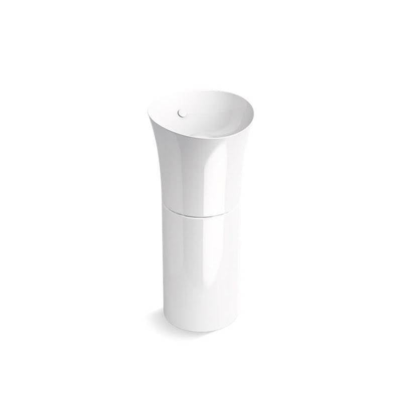 Kohler - VeilE 16'' round pedestal bathroom sink - White