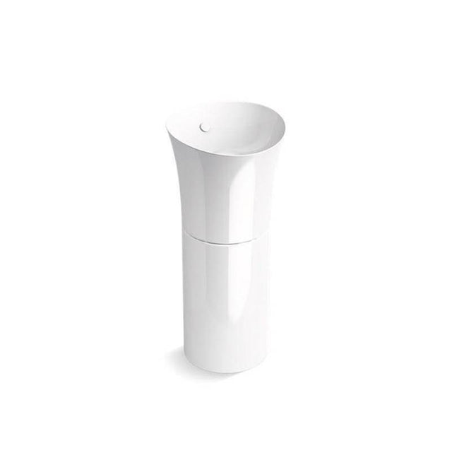 Kohler - VeilE 16'' round pedestal bathroom sink - White