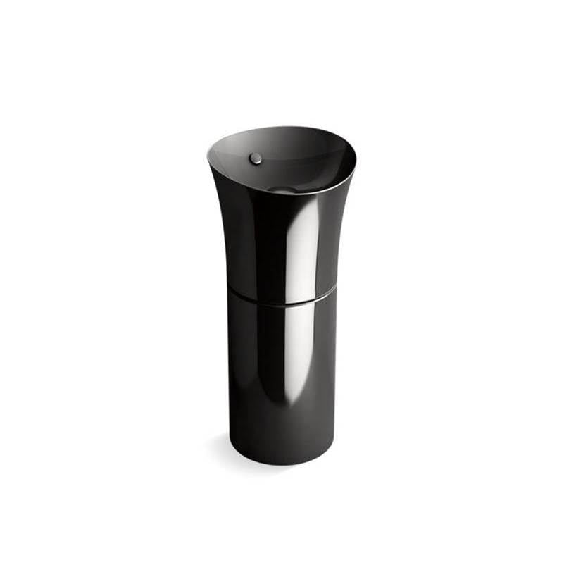 Kohler - VeilE 16'' round pedestal bathroom sink - Black