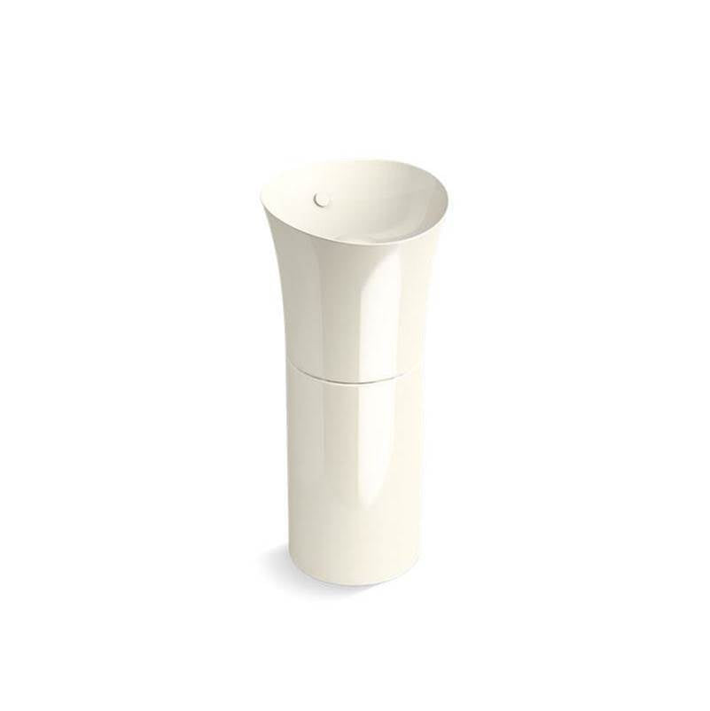 Kohler - VeilE 16'' round pedestal bathroom sink - Biscuit