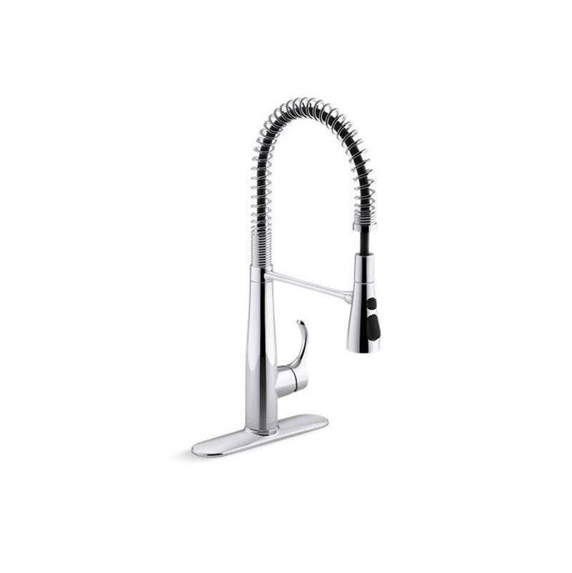Kohler - Simplice Semi-professional kitchen sink faucet with three-function sprayhead - Polished Chrome