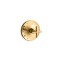 Kohler - Purist Rite-Temp valve trim with cross handle - Vibrant Brushed Moderne Brass
