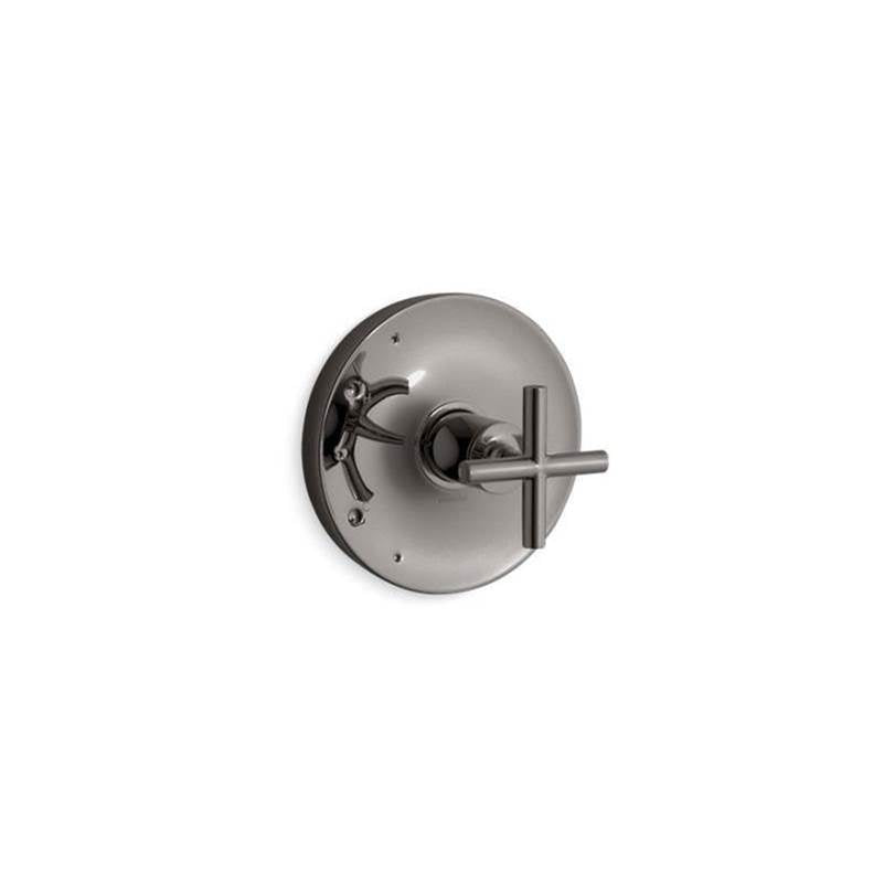 Kohler - Purist Rite-Temp valve trim with cross handle - Vibrant Titanium