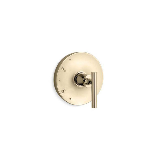 Kohler - Purist Rite-Temp valve trim with lever handle - Vibrant French Gold