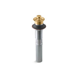 Kohler - Bathroom sink drain with non-removable metal stopper and without overflow - Vibrant Brushed Moderne Brass