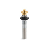 Kohler - Bathroom sink drain with overflow and non-removable metal stopper - Vibrant Brushed Moderne Brass