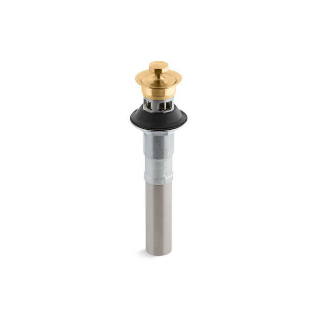 Kohler - Bathroom sink drain with overflow and non-removable metal stopper - Vibrant Brushed Moderne Brass