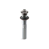 Kohler - Bathroom sink drain with overflow and non-removable metal stopper - Vibrant Titanium