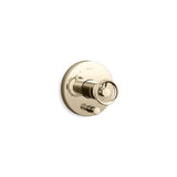 Kohler - Components Rite-Temp valve trim with Industrial handle and diverter - Vibrant French Gold