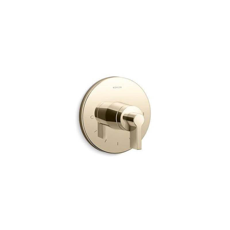 Kohler - Components MasterShower temperature control valve trim with Lever handle - Vibrant French Gold