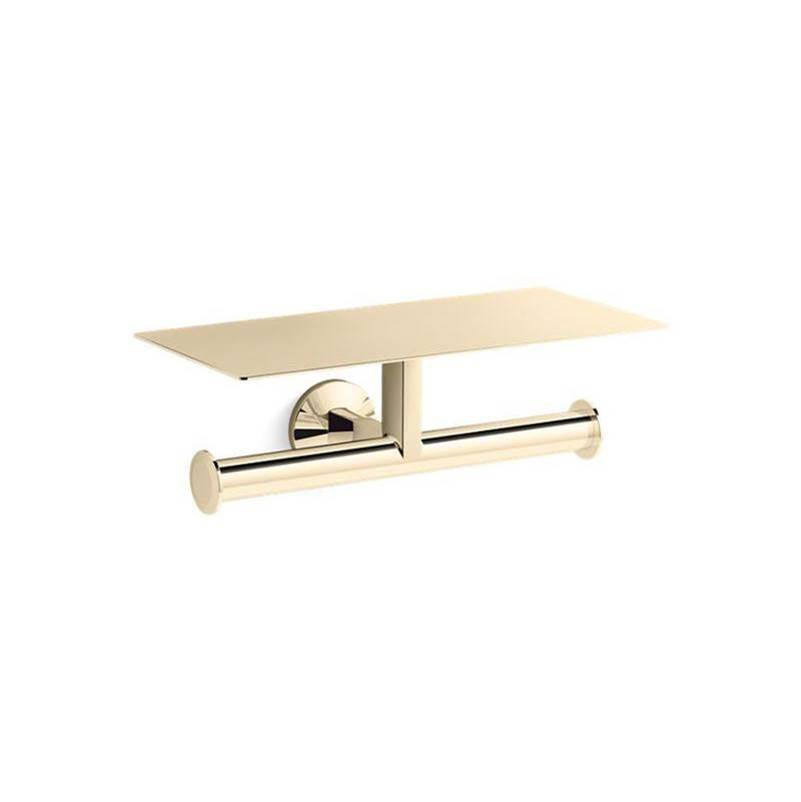 Kohler - Components Covered double toilet paper holder - Vibrant French Gold