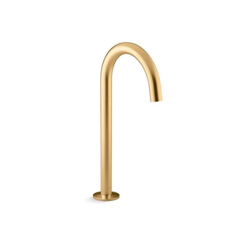 Kohler - Components Bathroom sink faucet spout with Tube design, 1.2 gpm - Vibrant Brushed Moderne Brass