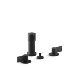 Kohler - Components Widespread bidet faucet with Lever handles - Matte Black
