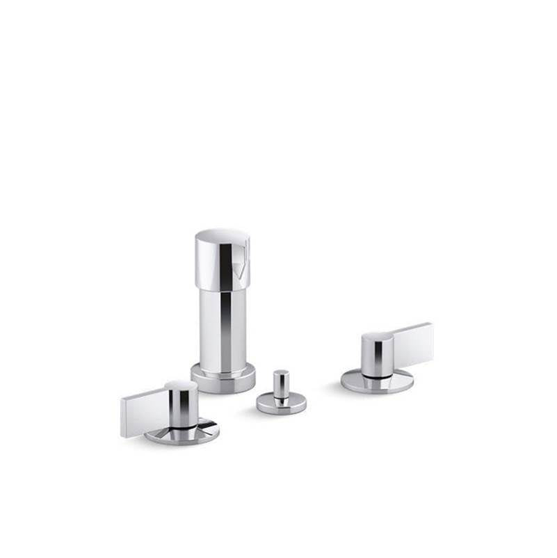 Kohler - Components Widespread bidet faucet with Lever handles - Polished Chrome