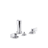 Kohler - Components Widespread bidet faucet with Lever handles - Polished Chrome