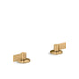 Kohler - Components Deck-mount bath faucet handles with Lever design - Vibrant Brushed Moderne Brass