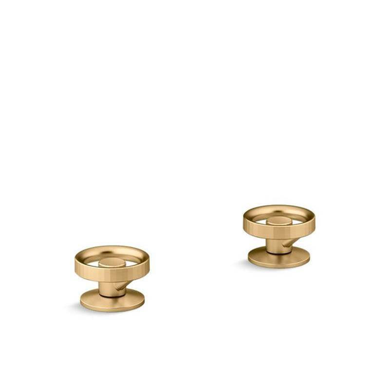 Kohler - Components Industrial bathroom sink faucet handles - Vibrant Brushed Moderne Brass