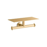 Kohler - Components Covered double toilet paper holder - Vibrant Brushed Moderne Brass