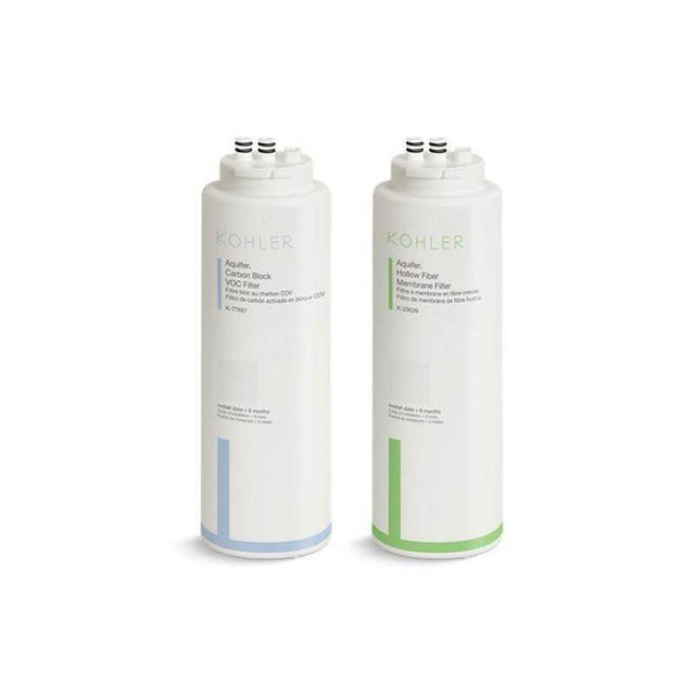 Kohler - Aquifer+ Replacement filter cartridge two-pack with hollow fiber membrane and carbon block VOC