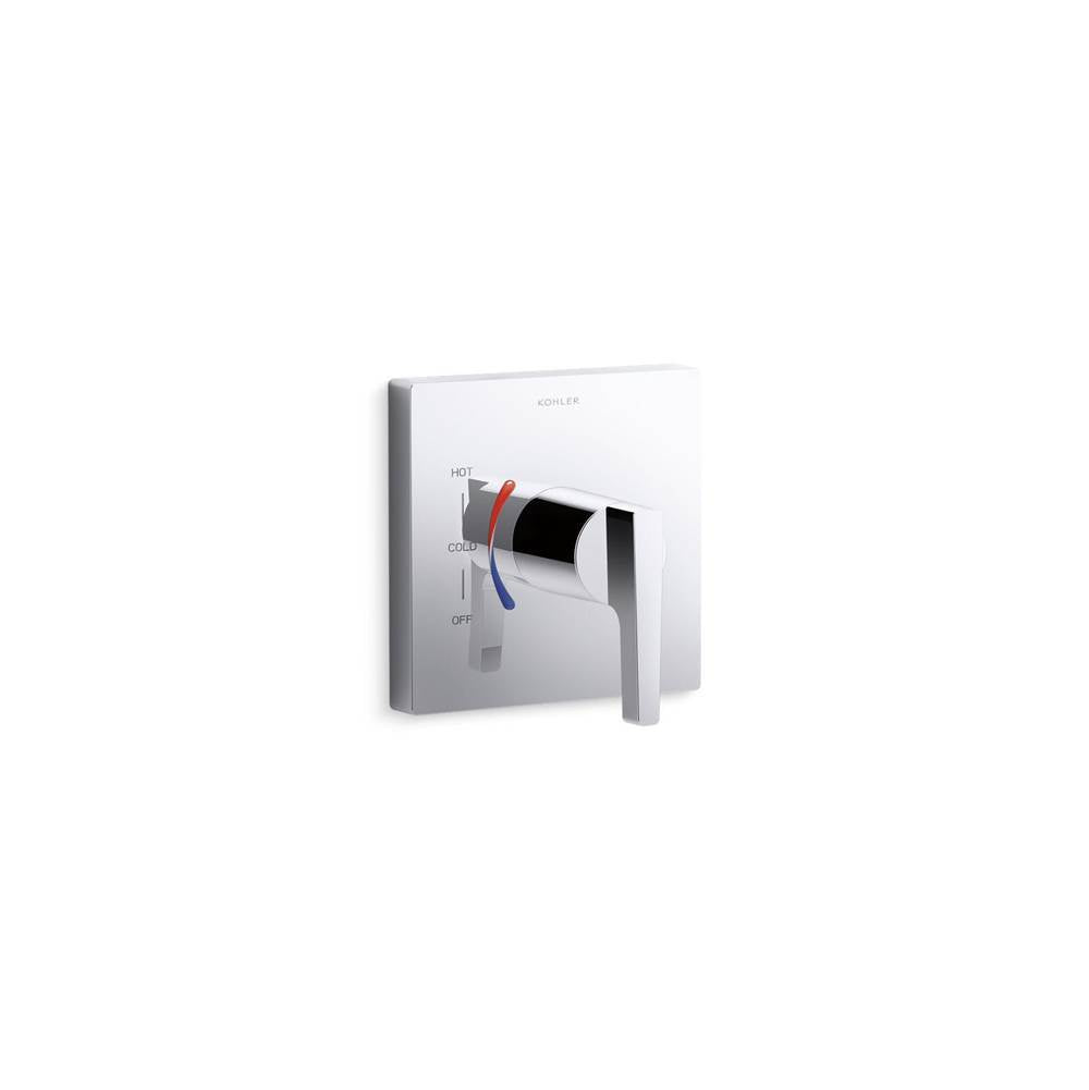 Kohler - Honesty Rite-Temp valve trim with red/blue indexing - Polished Chrome