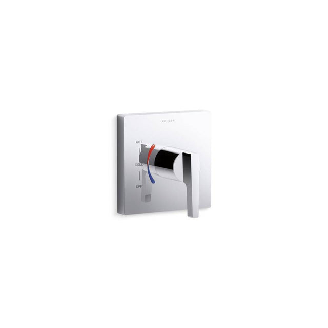 Kohler - Honesty Rite-Temp valve trim with red/blue indexing - Polished Chrome
