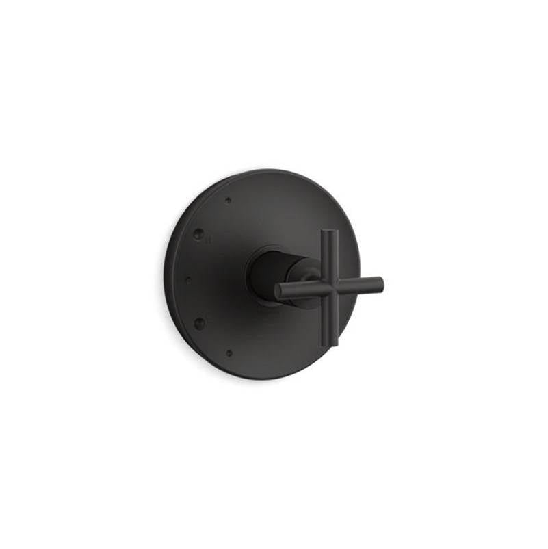 Kohler - Purist Rite-Temp valve trim with cross handle - Matte Black