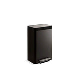 Kohler - Dual-compartment step trash can - Black Stainless