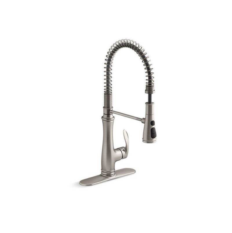 Kohler - Bellera Semi-professional kitchen sink faucet with three-function sprayhead - Vibrant Stainless
