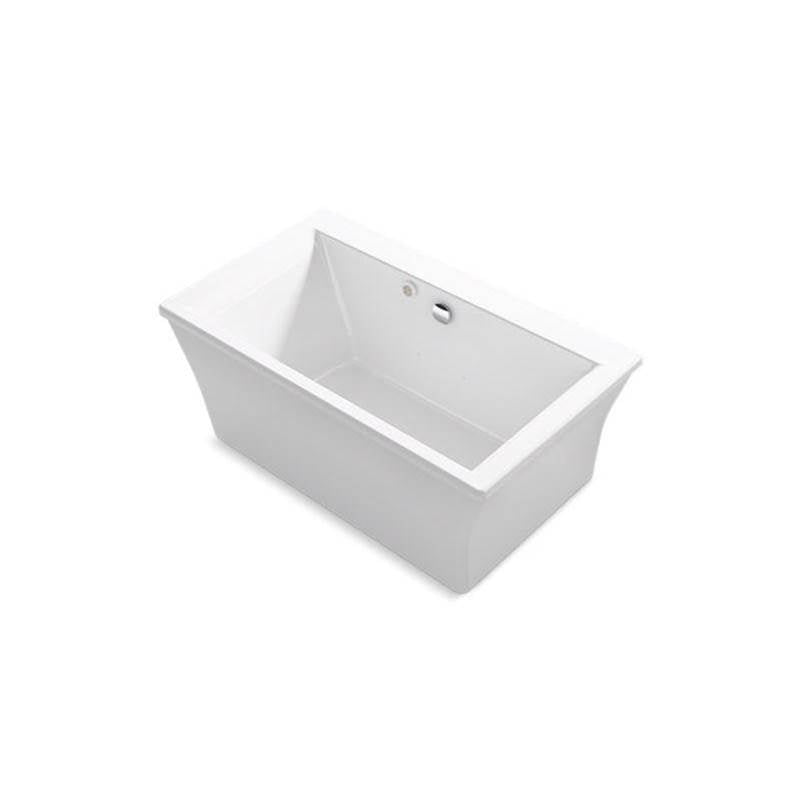 Kohler - Stargaze 60'' x 34'' freestanding Heated BubbleMassageE air bath with fluted shroud - White