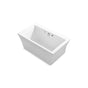 Kohler - Stargaze 60'' x 34'' freestanding Heated BubbleMassageE air bath with Bask heated surface and fluted shroud - White