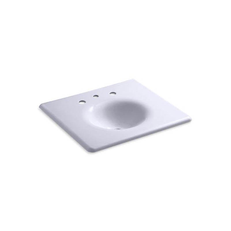 Kohler - Iron/Impressions 25'' Enameled cast iron vanity top with integrated round sink - Lavender Grey